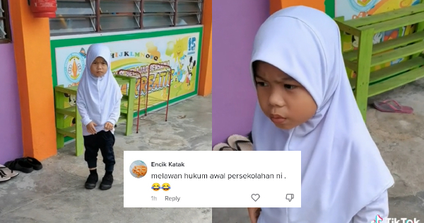 VIDEO Tak Nak Balik Sekolah Sebab Takut Cikgu Marah Reaksi Budak Ini