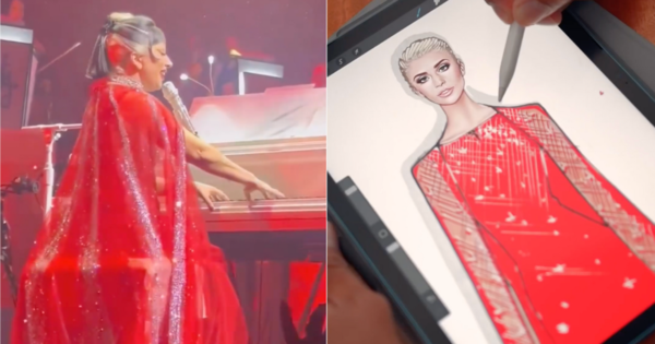 Lady Gaga Dons Dress By M Sian Designer At Her Vegas Residency Performance