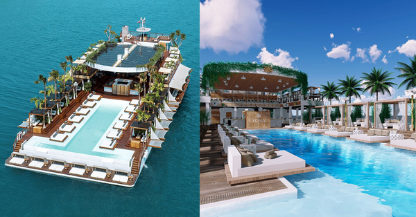 Check Out The World S St Floating Beach Club In Phuket With