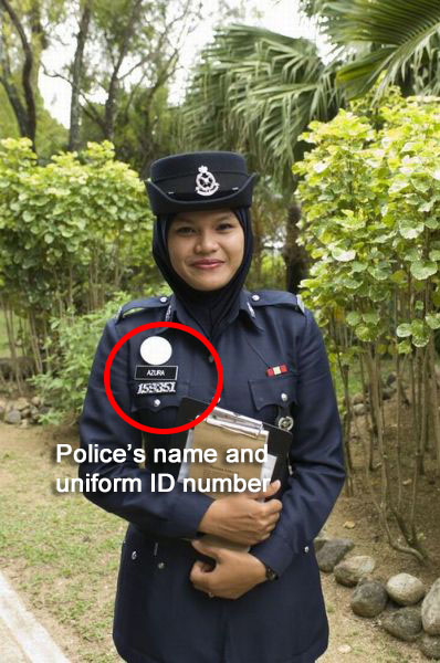 Take note of the police officer's name & uniform ID | Know Your Rights: Police