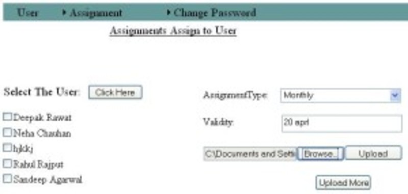 assignment management system project source code