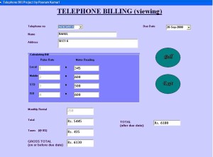 billing telephone project system management