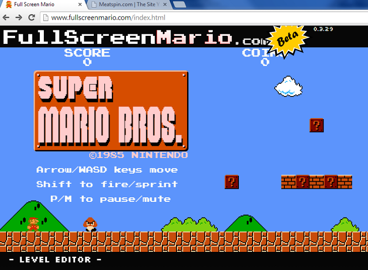 play mario browser