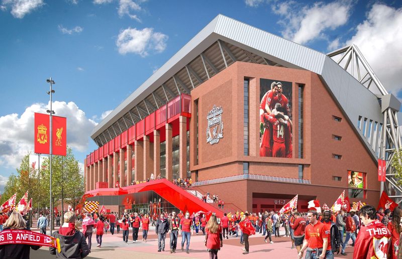 [PHOTOS] Liverpool Unveils Redesigned Anfield To Seat Close To 60,000