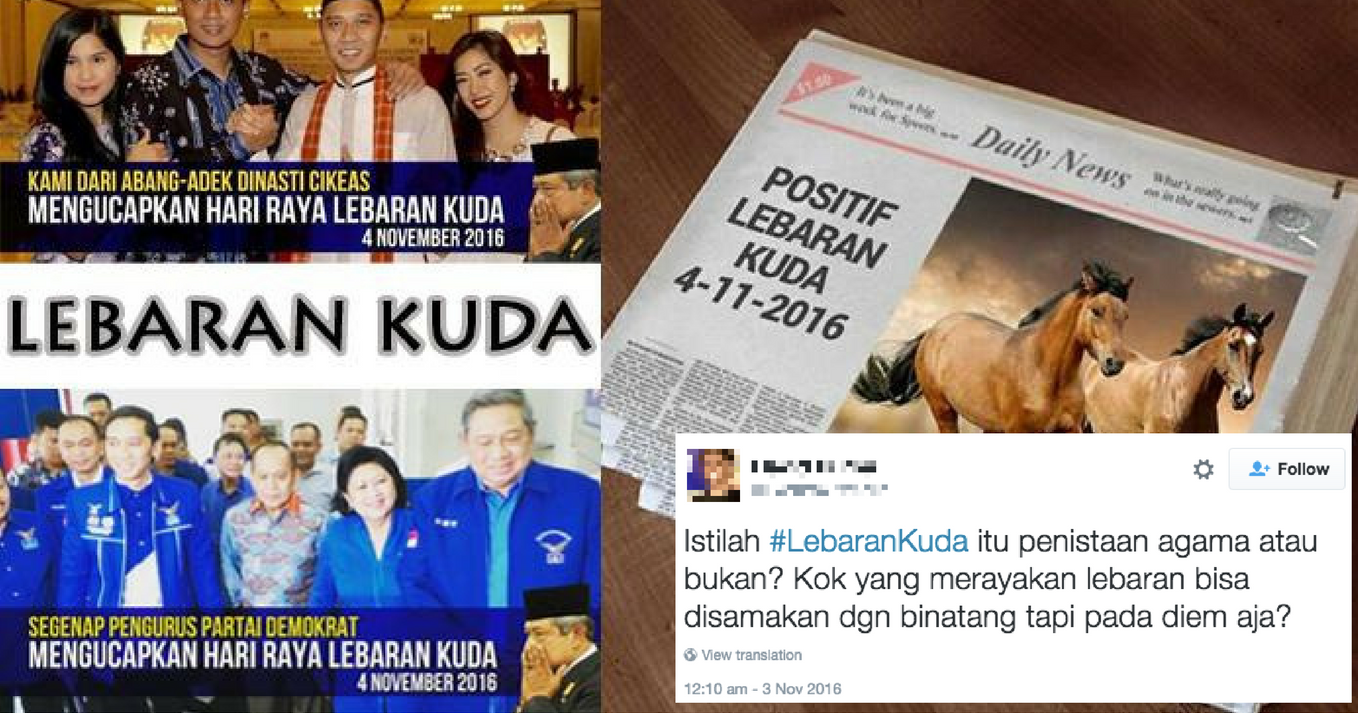 SBY Cetuskan LebaranKuda Inilah 11 Reaksi Terbaik Netizen Di Media