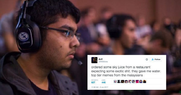 US Dota Player Got Trolled When He Ordered 'Sky Juice' At A Malaysian ...