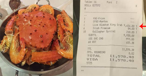 The Viral Rm9 636 Bill For Alaskan King Crab Was Actually Just An Honest Mistake