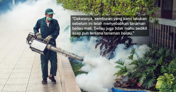 Awak Sembur Saya Saman Seorang Lelaki Dakwa Asap Fogging Punca Pokok Bunganya Mati