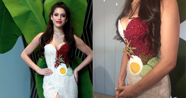 Miss Universe Malaysia S Nasi Lemak Dress Is So Realistic It Comes With Banana Leaf Wings