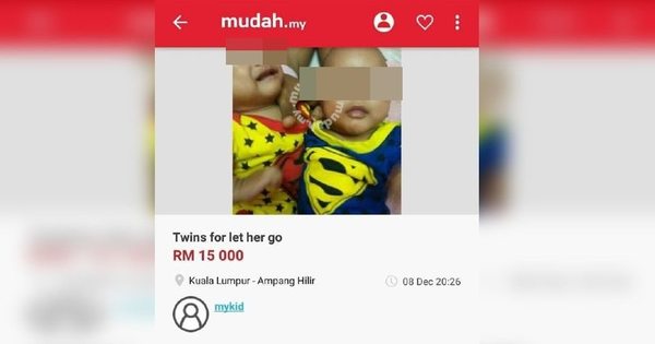 Couple In Kl Caught For Allegedly Selling Their Twin Babies On Mudah For Rm15k