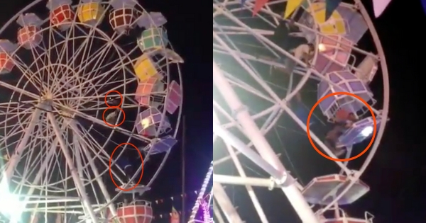 Ferris Wheel Riders In Indonesia Fell Out Of Their Cabins When It