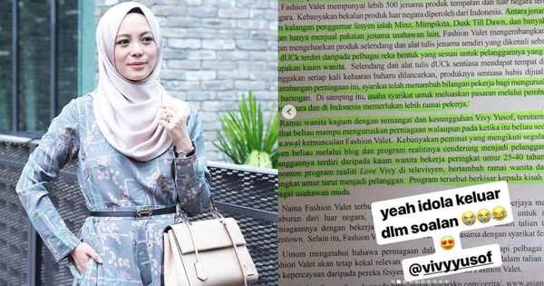 Semua Patut Dapat A Vivy Yusof Terharu Kisah Kejayaannya Diangkat Jadi Soalan Stpm