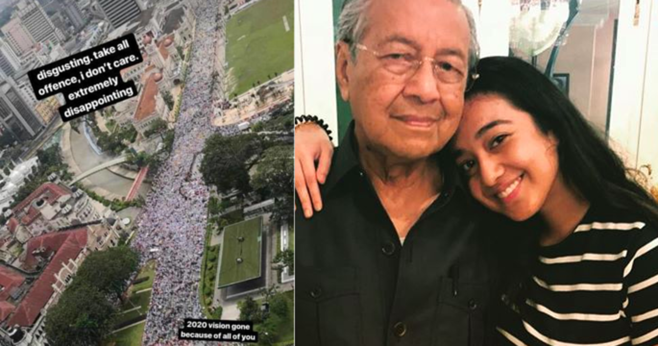 Screenshots Show Tun M S 17 Year Old Granddaughter Calling Anti Icerd Rally Disgusting