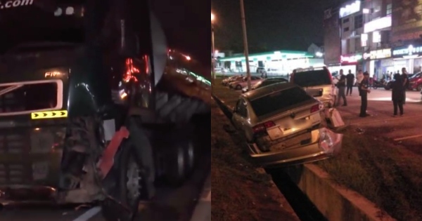 Water Tanker Rams Into 8 Cars At Bangi Petrol Station 