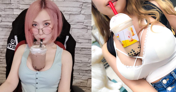 Women Are Using Their Boobs To Balance Their Bubble Tea In This