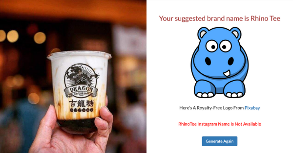 Bubble Tea Malaysia Will Generate A Random Name For Your