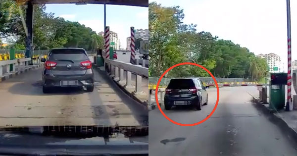 [VIDEO] Myvi Avoids Paying Toll By Slipping Past Boom Gate 