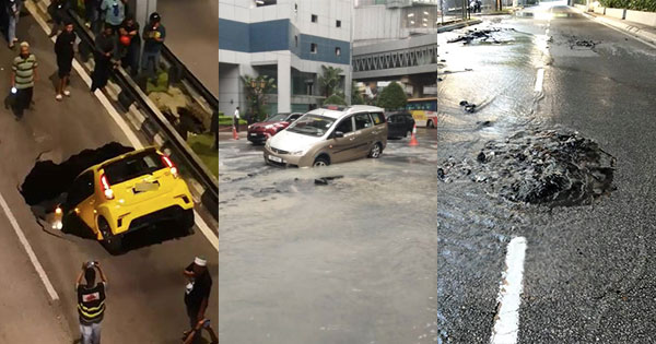A Total Of 3 Sinkholes Have Appeared In KL And Were Caused 