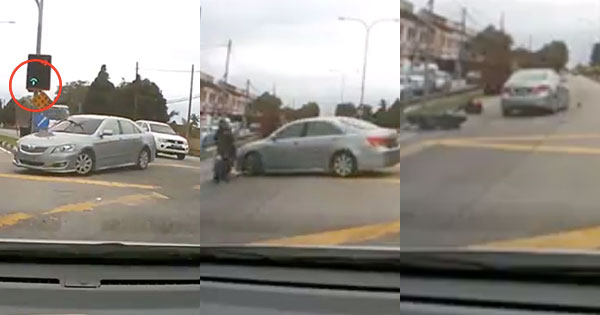 A Toyota Camry Was Caught On Video Hitting A Motorcyclist And Fleeing ...