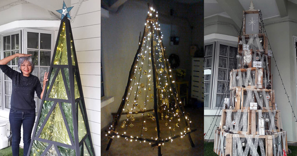 My Mum Makes Ceiling-High Christmas Trees Every Year Out Of Unexpected ...