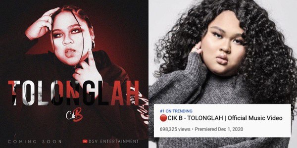 Muzik Video 'Tolonglah' Cik B Trending Nombor 1 Di YouTube