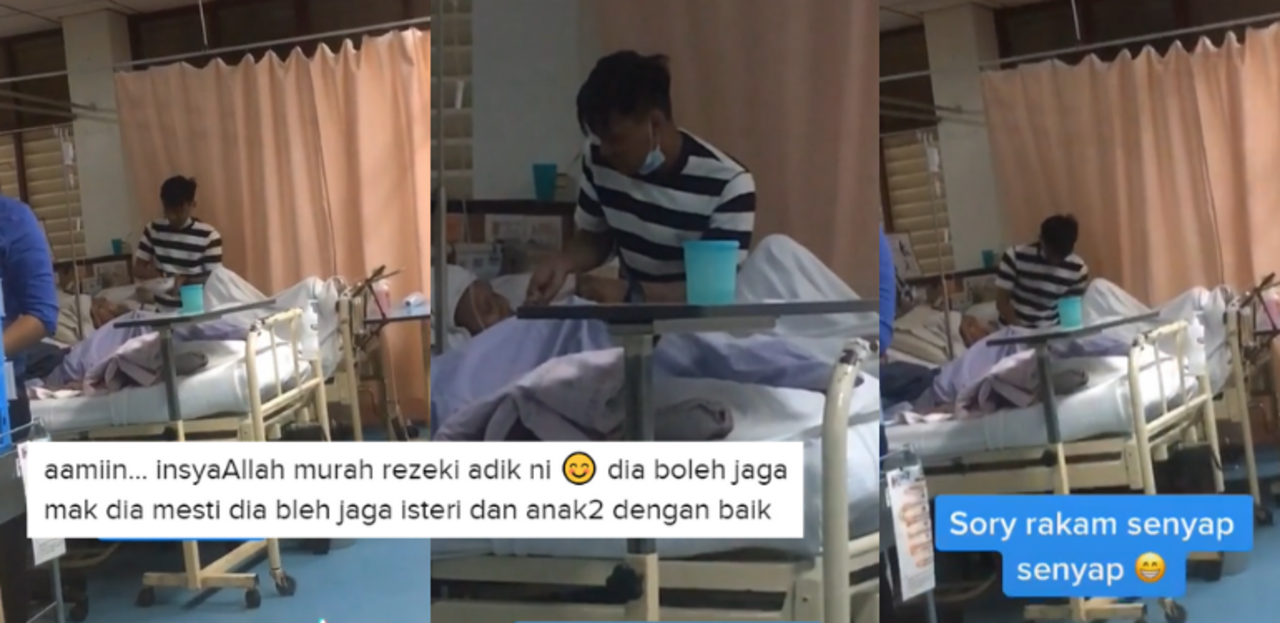 Lelaki Jaga Ibu Di Hospital Terima Pujian Netizen