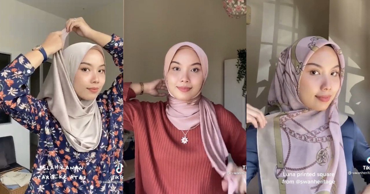 Simple tudung shawl cara pakai Cara Pakai