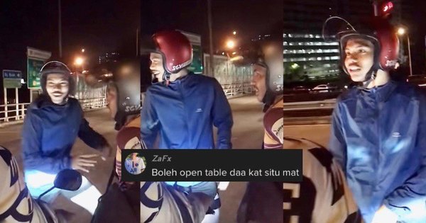 [VIDEO] Parce que le feu tricolore est très ancien, ce jeune homme est prêt à descendre de la moto pour inviter les membres à se blottir