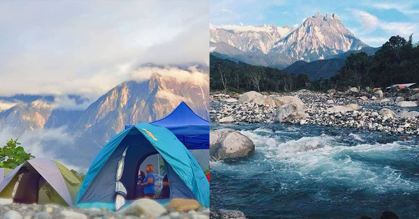 Ce camping à Sabah a la rivière la plus bleue et la vue la plus majestueuse du mont Kinabalu