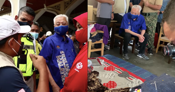 Le PM Ismail partage une vidéo de sa visite matinale dans un centre de secours temporaire à Klang