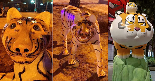 These Derpy Tiger Sculptures Look Like My Face The Morning After CNY Dinner