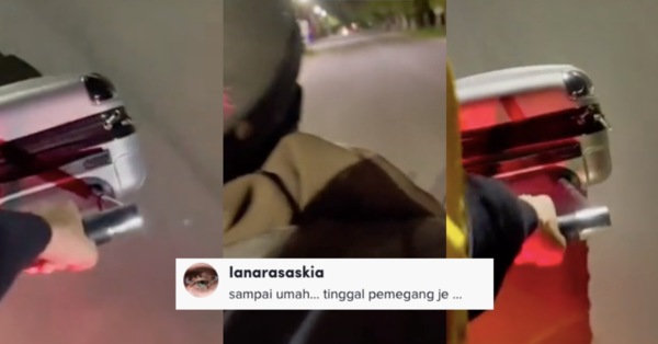 [VIDEO] Cette fille conduit une moto en traînant des bagages, mais les commentaires des internautes sont également divertissants