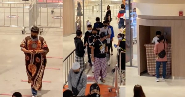 Le gang des hommes de Sempoi se rend au centre commercial avec un chiffon collant pour attirer l’attention