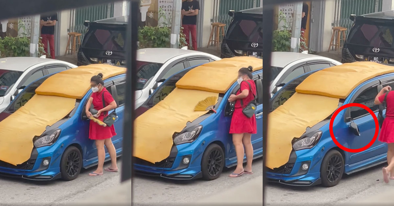 Video Woman Rips Off Car S Side Mirror While Man Double Parks There For Hours