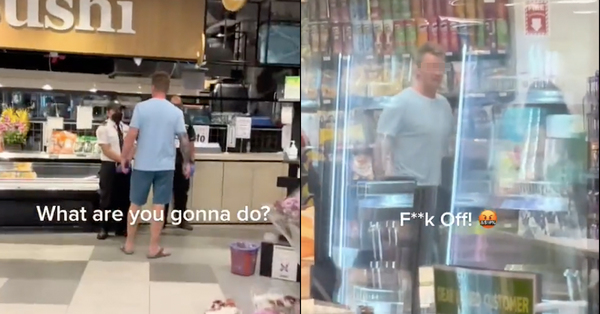Une vidéo montre un homme caucasien refusant de porter un masque et créant une scène au supermarché Ampang