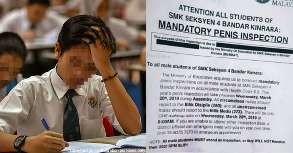 Puchong School Suspends Student For Mandatory Penis Inspection Letter 