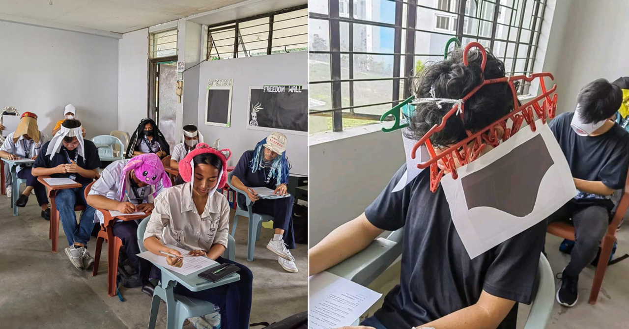  'Anti-Cheating' Hats In The  Philippines
