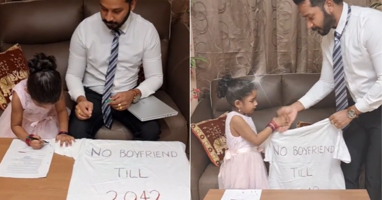 Little Girl Unknowingly Signs Contract With Her Dad To Not Have A Boyfriend  Until 2042