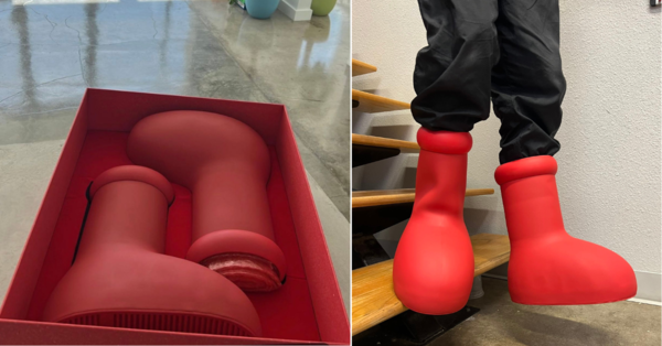 MSCHF Red Boots, aka Astro Boots, Are The Latest Trend In Footwear