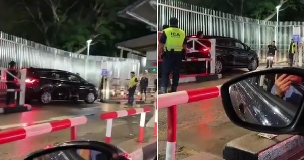 Car Causes Traffic Jam By Driving In Motorcycle Lane