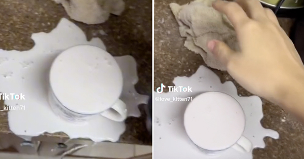 Someone Spilled Milk And Found The Best 'Hack' To Wipe It Up Without ...