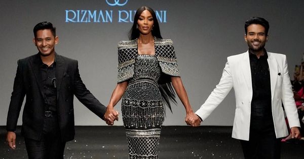 Naomi Campbell Struts The Runway For Malaysian Label Rizman Ruzaini At Dubai Fashion Week