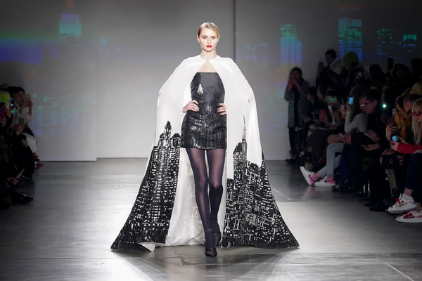 Zang featured the cape design again two years before the Met Gala during the New York Fashion Week in 2020.