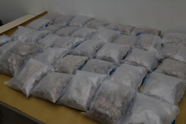 CNB photo showing the seizure of about 17,704g of heroin.