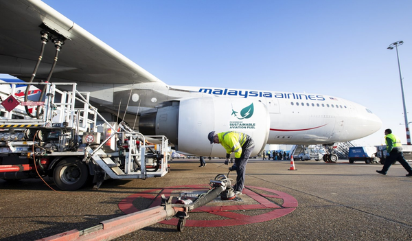 A prior Malaysia Airlines flight using SAF.