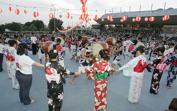 File photo of members of the Japanese community in Malaysia taking part in the Bon Odori summer festival.