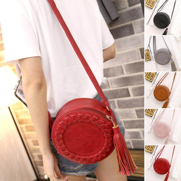 Korean bohemian retro tassel circle sling bag sale