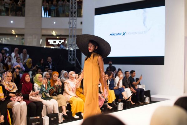 Sonya walking for KL Fashion Week, 2018.