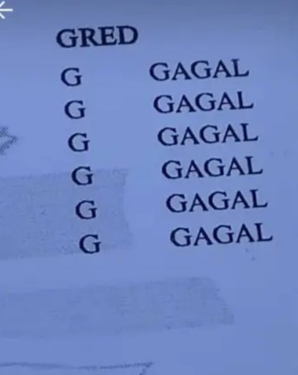 An undisclosed TikTok user who shared their straight "G" SPM results.