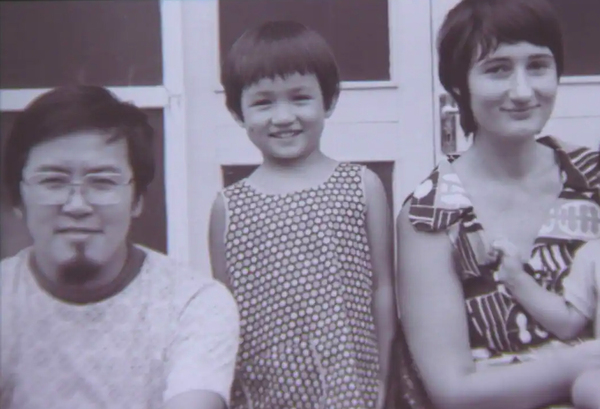 Penny with her parents before they separated.